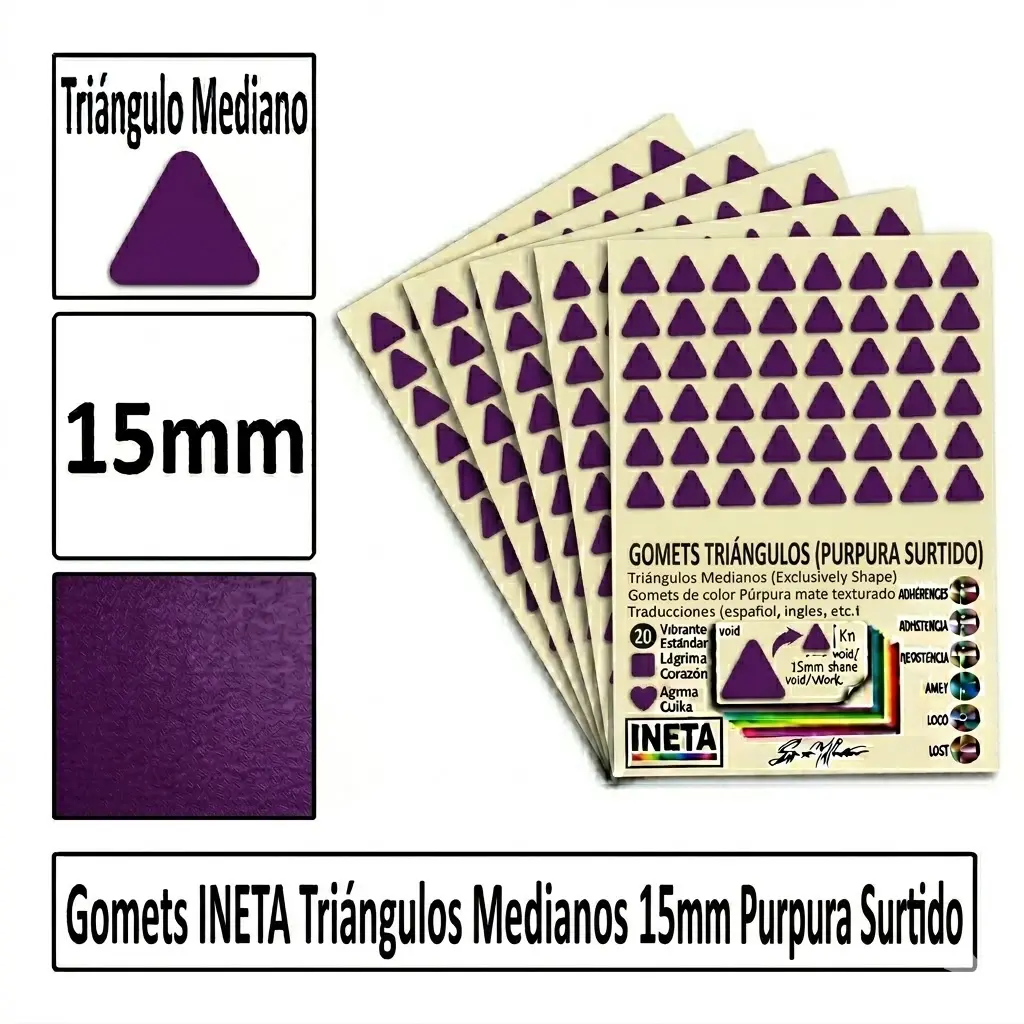 GOMETS TRIANGULO MEDIANO Ø 15 MM PURPURA