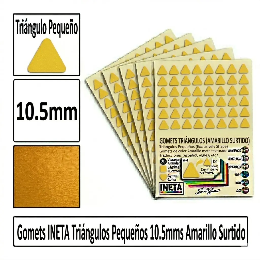 GOMETS TRIANGULO PEQUEÑO Ø 10,5 MM AMARILLO