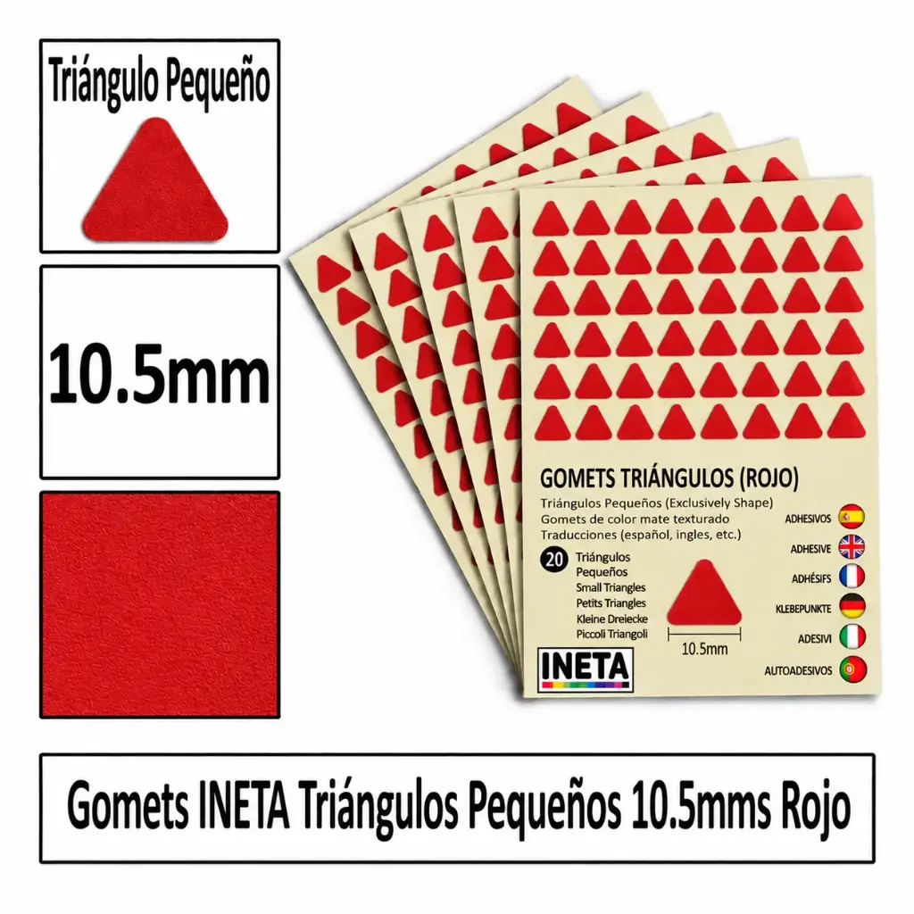 GOMETS TRIANGULO PEQUEÑO Ø 10,5 MM ROJO