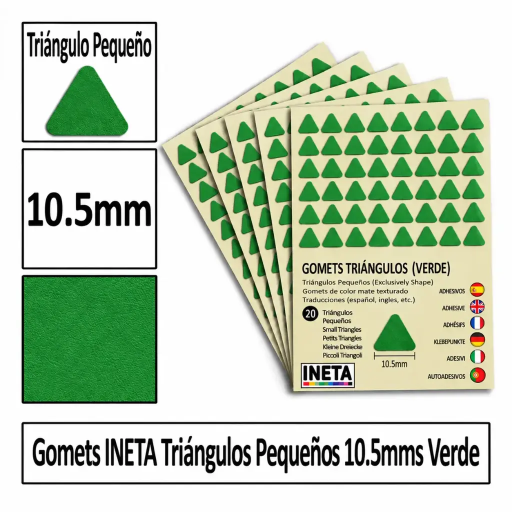 GOMETS TRIANGULO PEQUEÑO Ø 10,5 MM VERDE