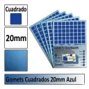 GOMETS CUADRADO GRANDE Ø 20 MM AZUL