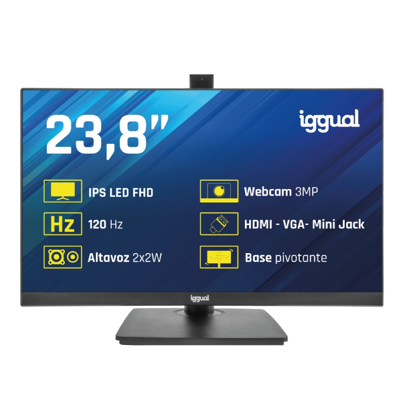 MONITOR IGGUAL 23,8" IPS FHD 100 HZ CON WEBCAM – ML24WC