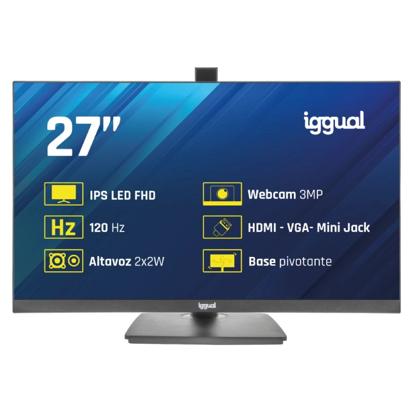 MONITOR IGGUAL 27" IPS FHD 100 HZ CON WEBCAM – ML27WC