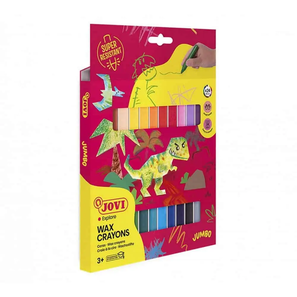 CERAS PLÁSTICAS JOVI WAX CRAYONS 24 COLORES 