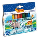 CERAS PLÁSTICAS TRIWAX EASY GRIP 12 COLORES TRIANGULARES 