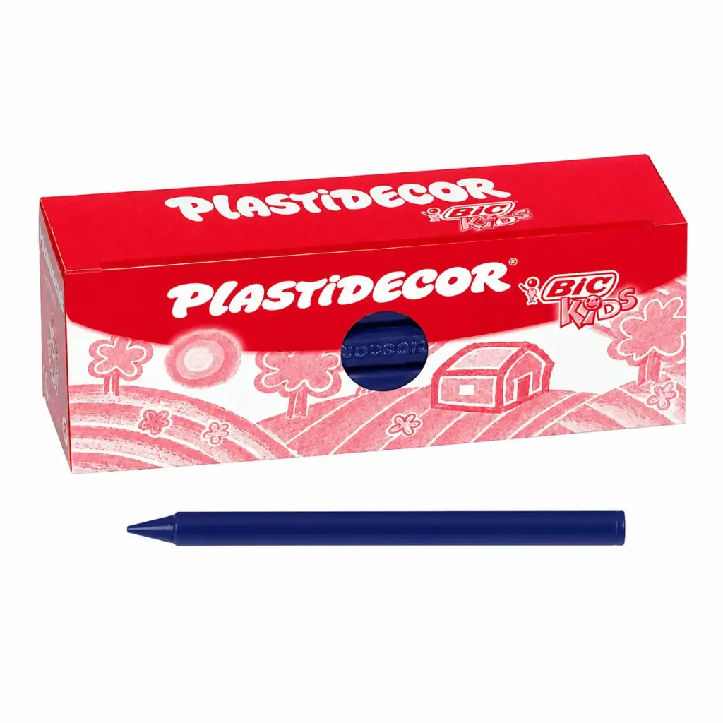 CERAS PLASTIDECOR PEQUES 12U AZUL OSCURO
