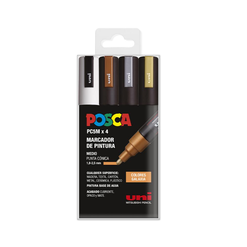 ROTULADOR POSCA PC-5M/4C ESTUCHE 4 UDS COLORES GALAXIA
