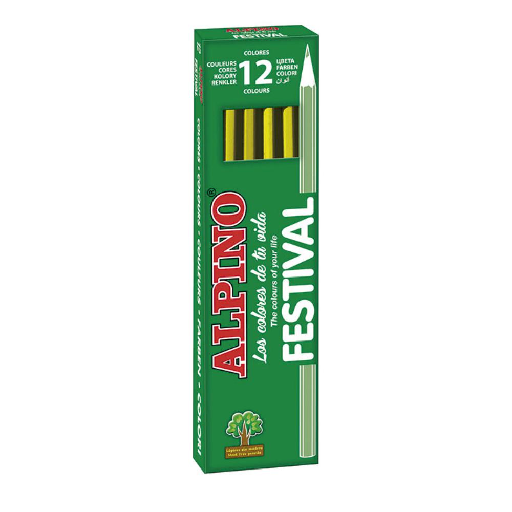 LAPICES ALPINO UNICOLOR AMARILLO CLARO 12 UNIDADES