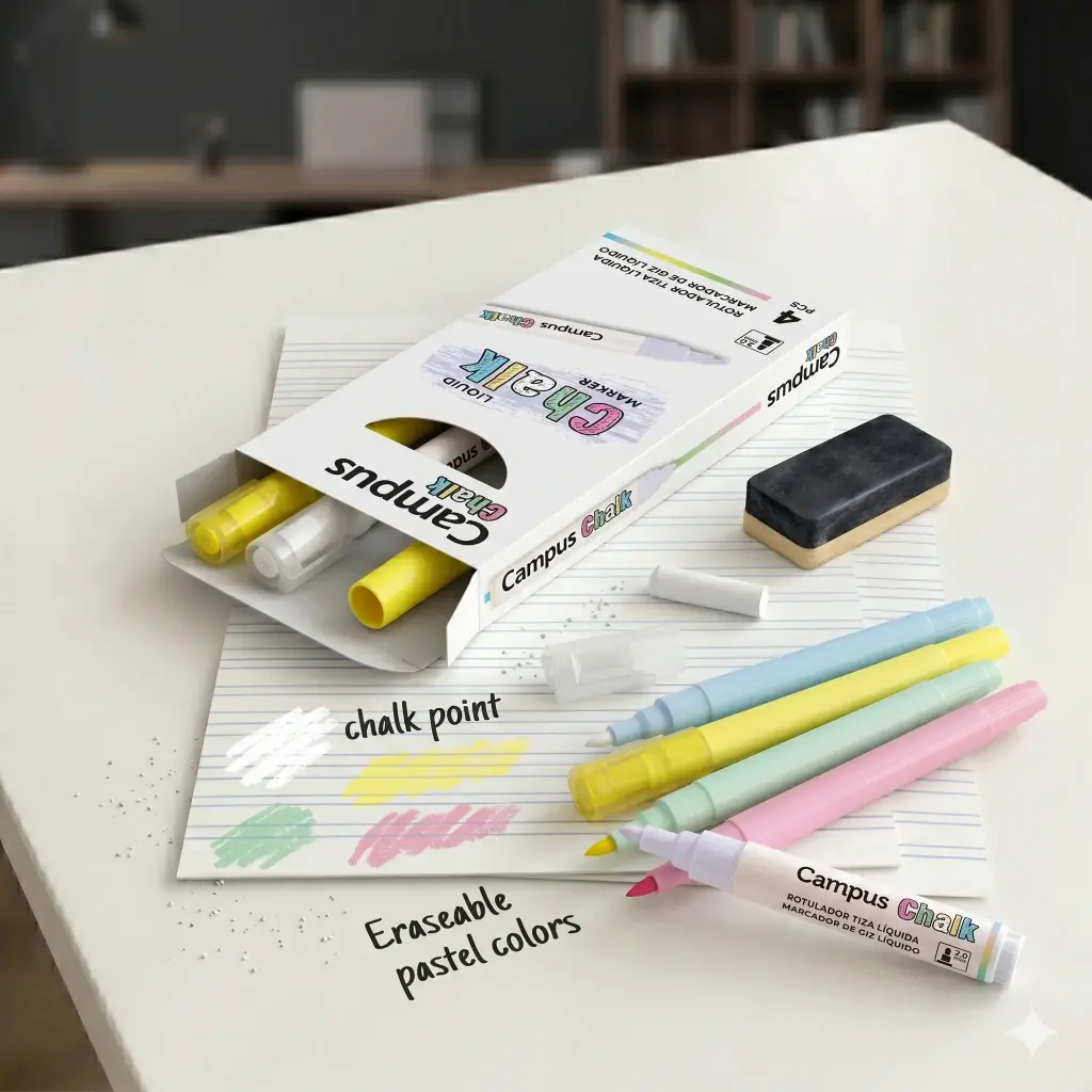 ROTULADOR CAMPUS TIZA LIQUIDA AMARILLO NEON