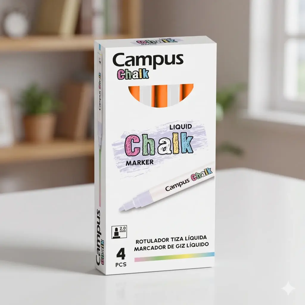ROTULADOR CAMPUS TIZA LIQUIDA NARANJA NEON