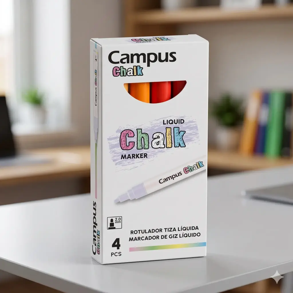 ROTULADOR CAMPUS TIZA LIQUIDA ROJO NEON