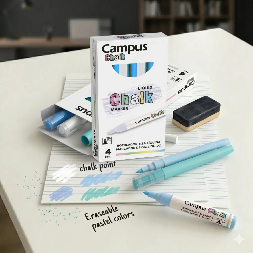 ROTULADOR CAMPUS TIZA LIQUIDA AZUL NEON