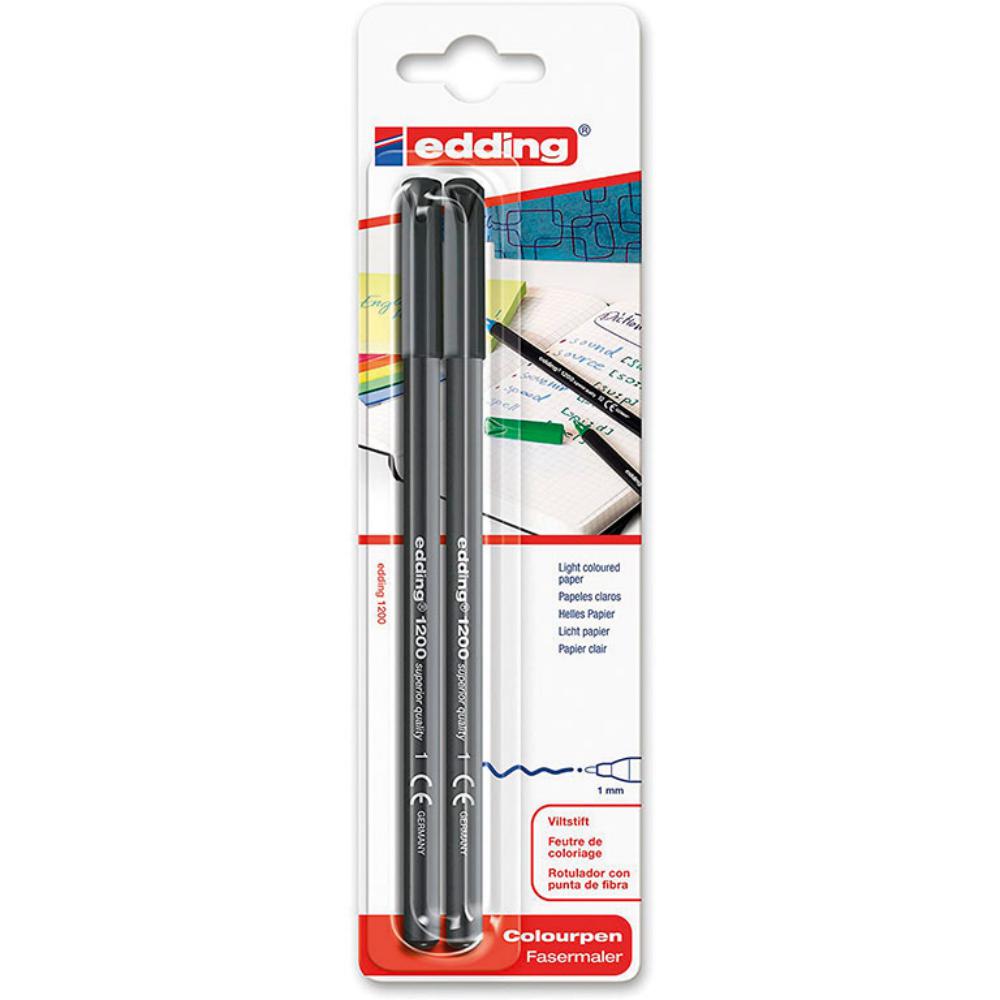 ROTULADOR EDDING 1200 NEGRO BLISTER 2UDS