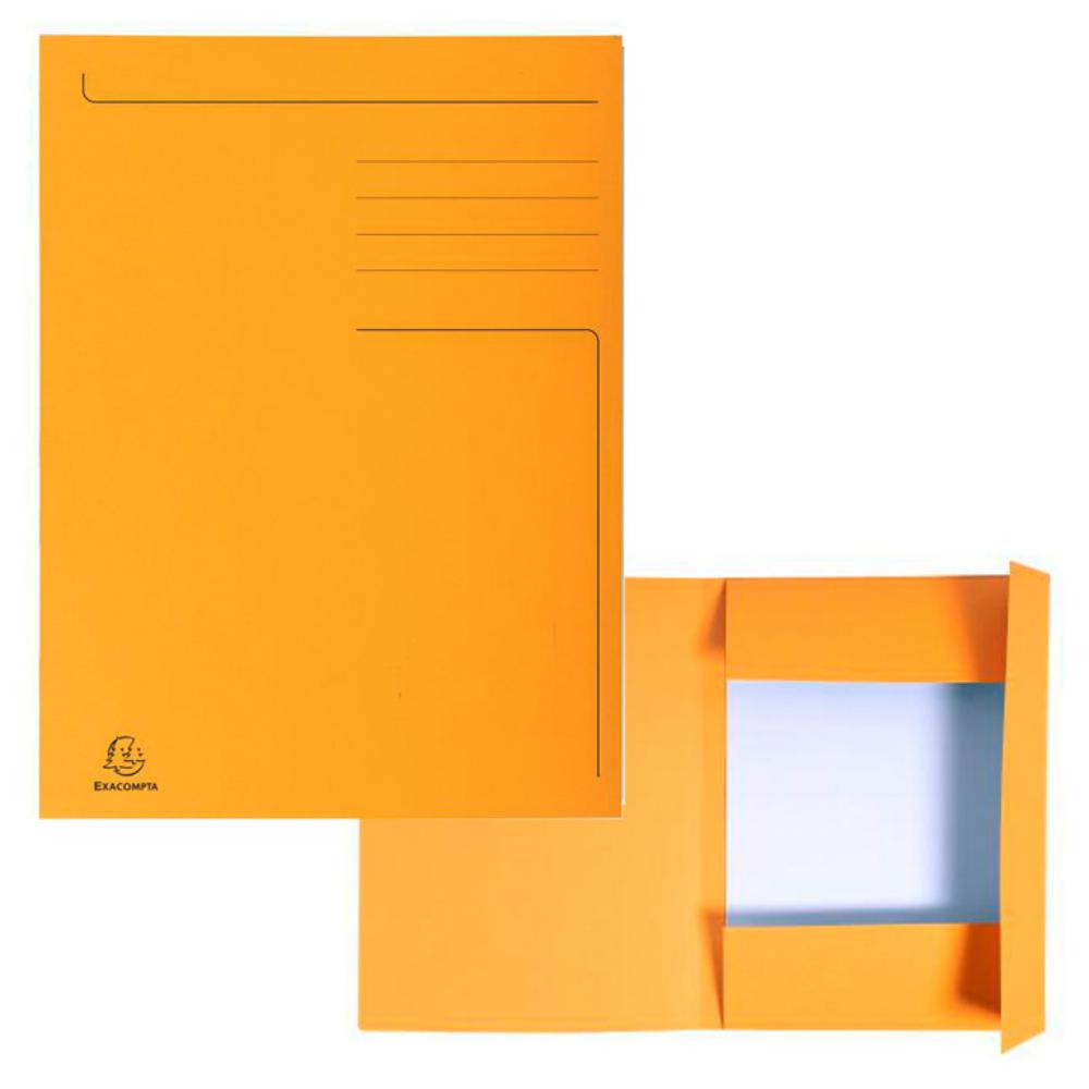 SUBCARPETA 3 SOLAPAS A4 IMPRESA 280G NARANJA