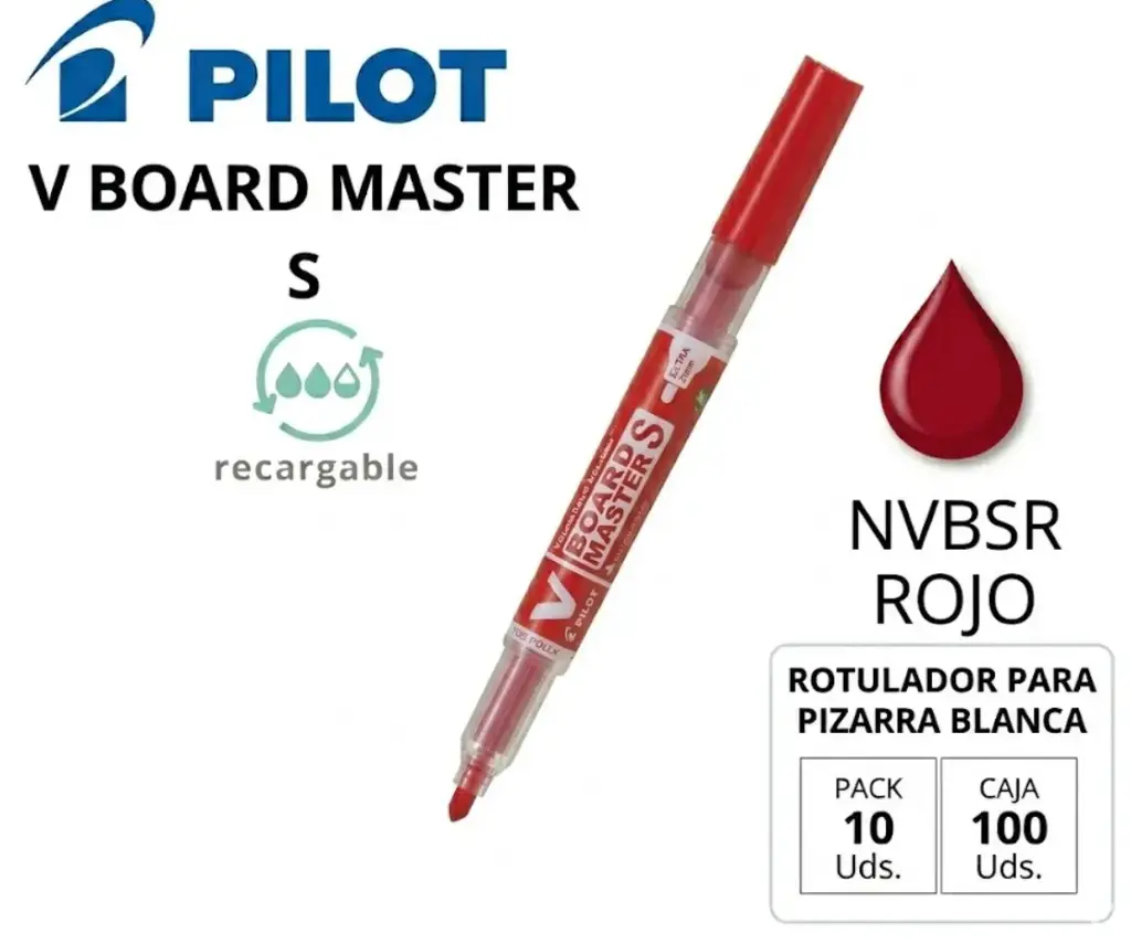 ROTULADOR PILOT V-BOARD MASTER S PIZARRA BLANCA ROJO