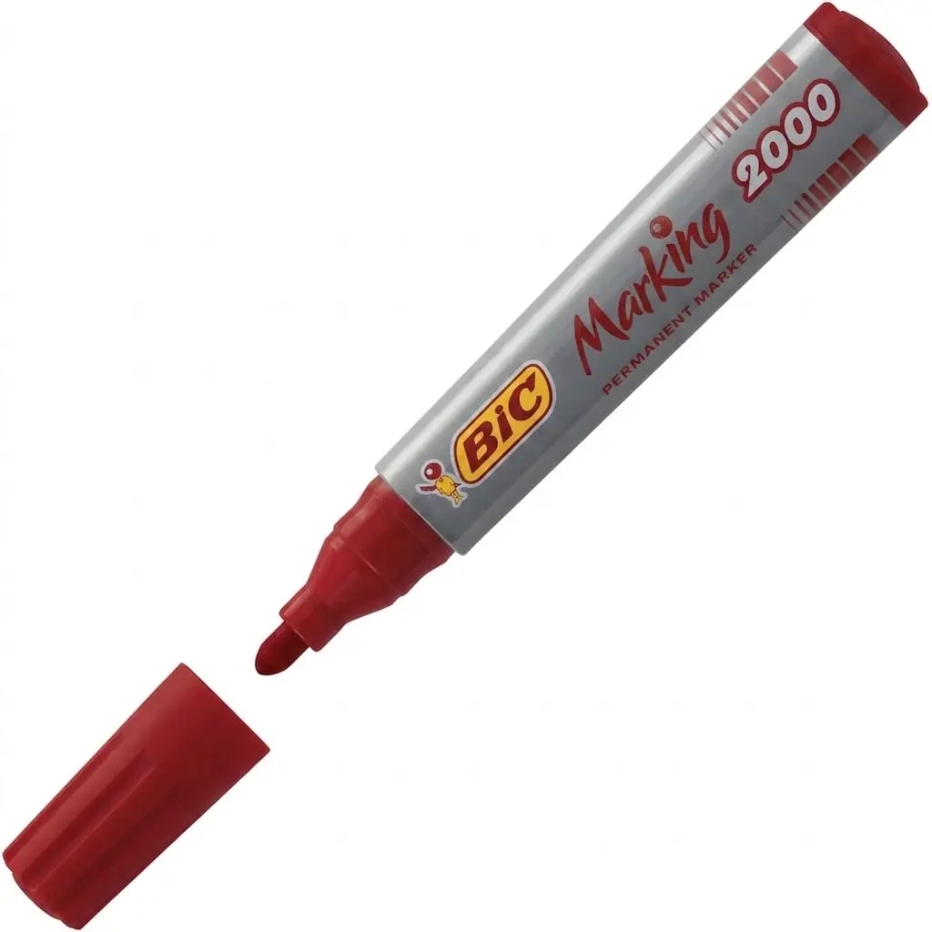ROTULADOR BIC PERMANENTE MARKING 2000 ROJO PUNTA CONICA