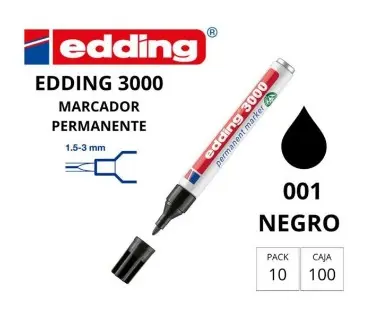 ROTULADOR EDDING 3000 NEGRO 