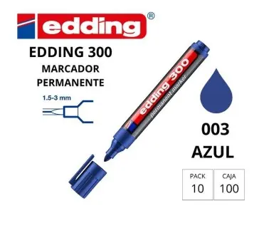 ROTULADOR EDDING PERMANENTE 300 – PUNTA CÓNICA 1,5-3 MM AZUL