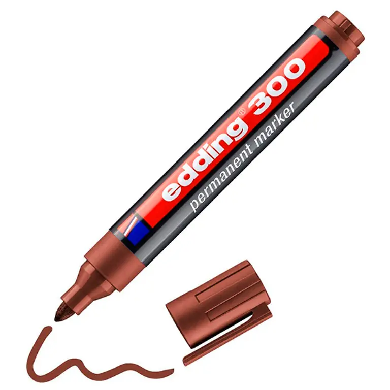 ROTULADOR EDDING 300 MARRON PUNTA CÓNICA 1,5-3 MM 