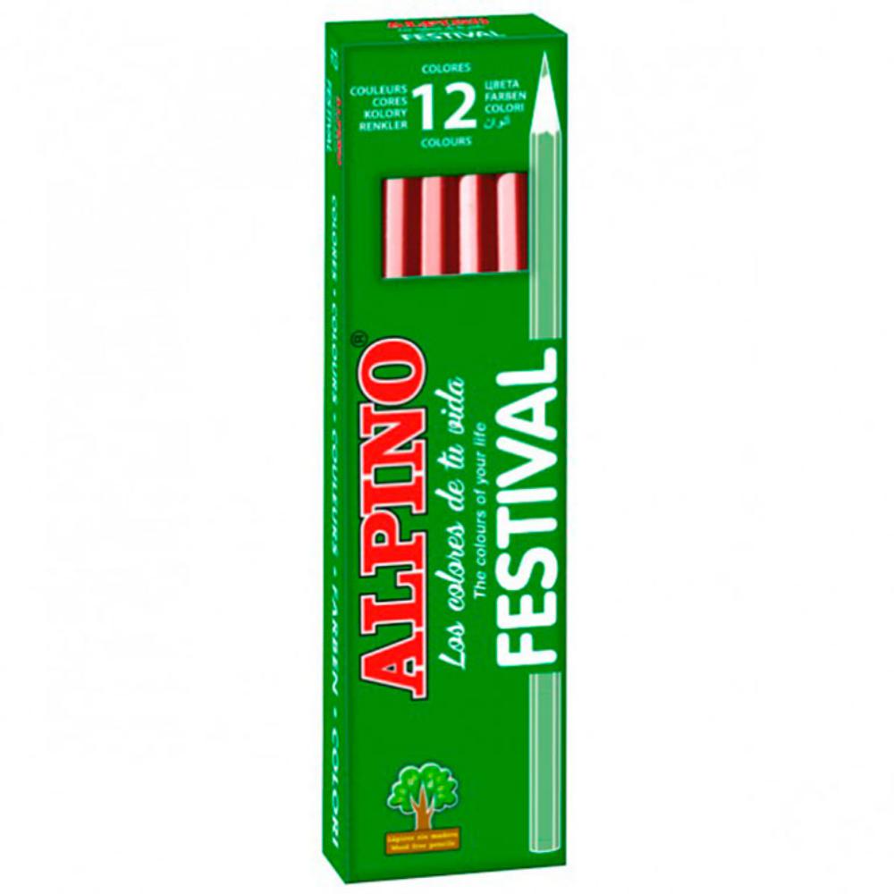 LAPICES ALPINO UNICOLOR SALMON CLARO 12 UNIDADES