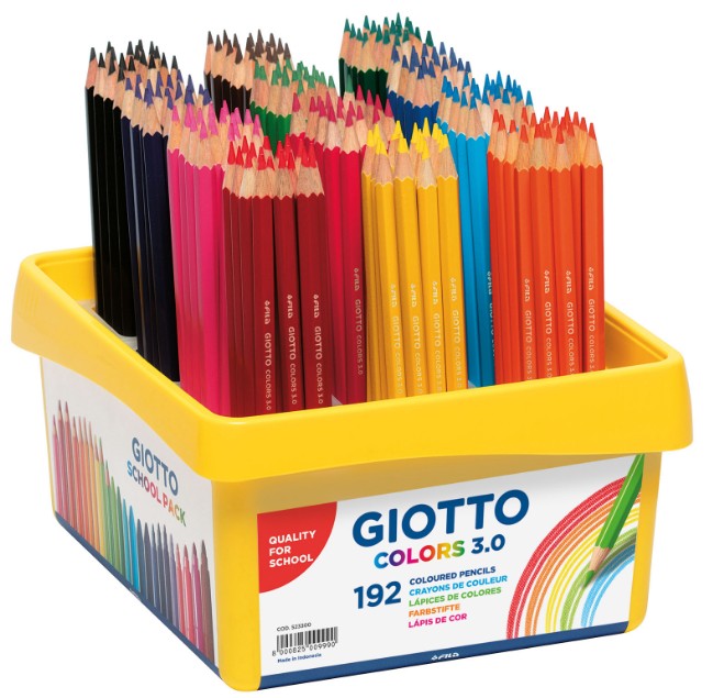 LÁPIZ DE COLOR GIOTTO COLORS 3.0 SCHOOL PACK 192 UD 