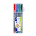 ROTULADOR STAEDTLER LUMOCOLOR PERMANENTE ESTUCHE 4 UDS PUNTA FINA