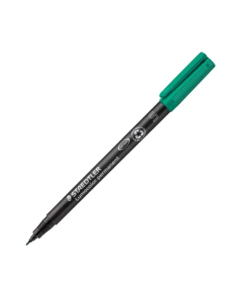 ROTULADOR STAEDTLER LUMOCOLOR PERMANENTE 313-5 VERDE PUNTA SUPERFINA