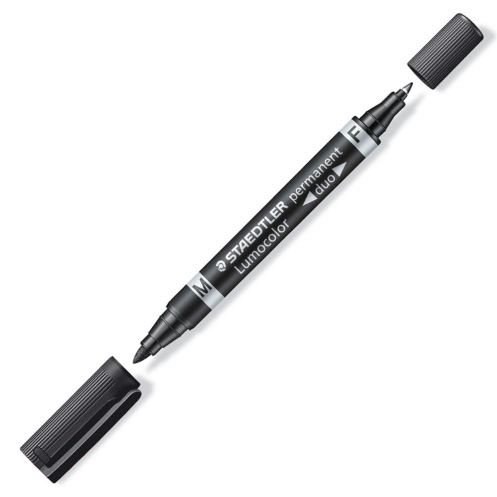 ROTULADOR STAEDTLER LUMOCOLOR PERMANENTE DUO 348 NEGRO