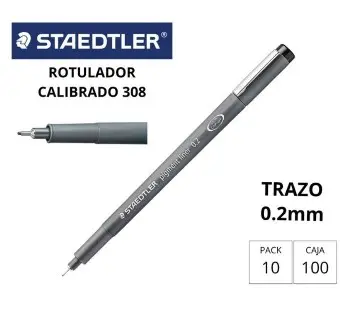 ROTULADOR CALIBRADO STAEDTLER NEGRO 0,2 MM 308-02-9