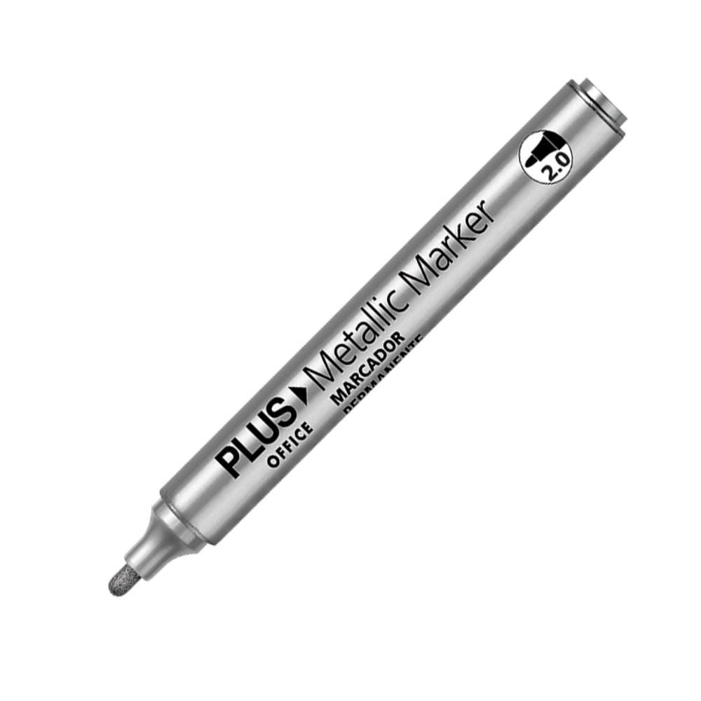 ROTULADOR PLUS METAL MARKER 2MM PLATA