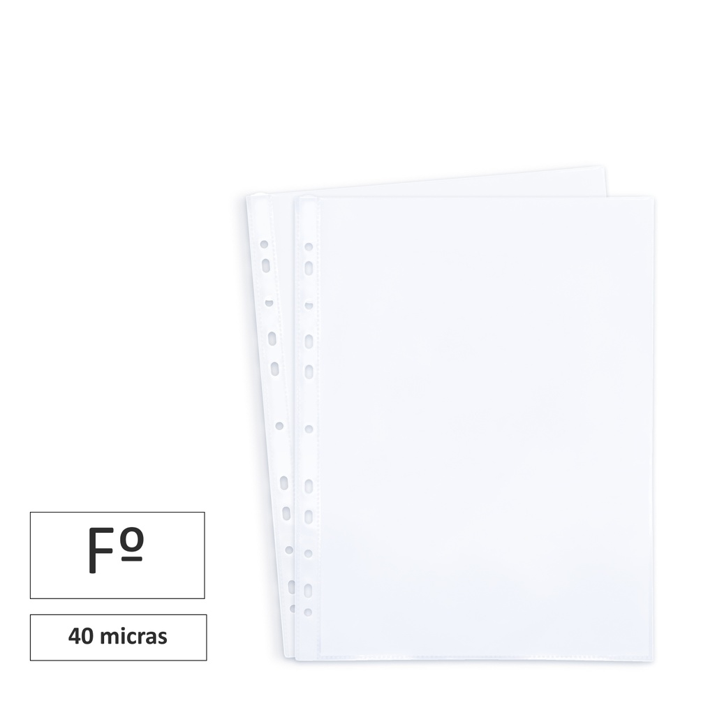 FUNDA MULTITALADRO DOHE FOLIO CRISTAL 40 MICRAS 