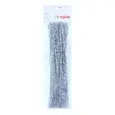 LIMPIAPIPAS CHENILLA PLATA 4MMX30CM PACK 50U