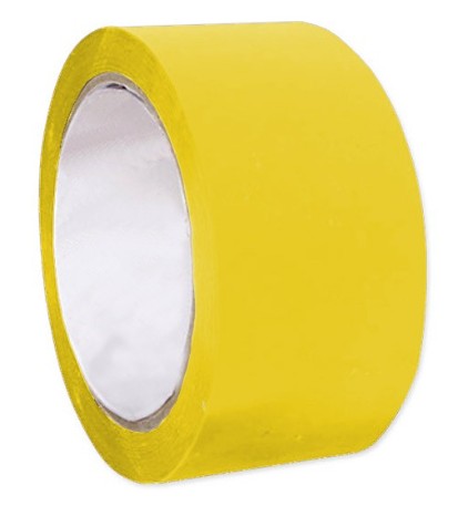PRECINTO DE EMBALAJE PVC AMARILLO 66M×50MM