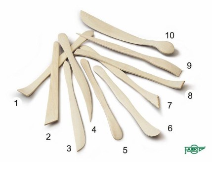PALILLOS DE MODELAR DE MADERA FAIBO BLISTER 10 UNIDADES SURTIDAS