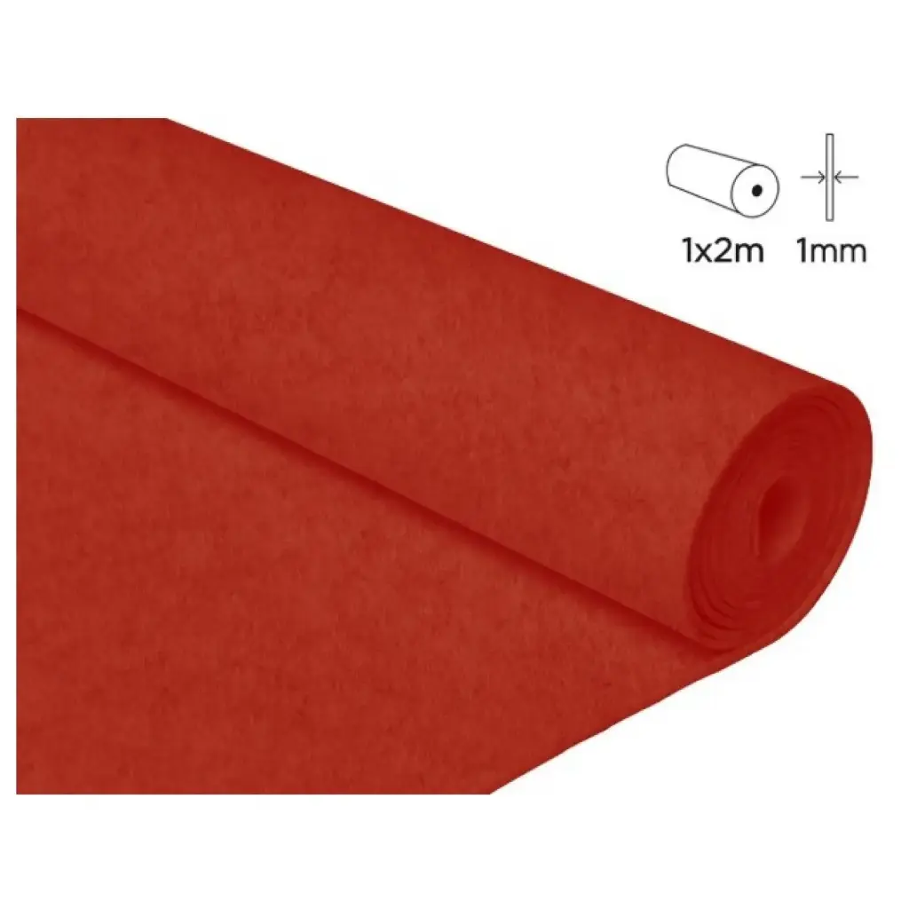 FIELTRO ACRÍLICO NARANJA EN ROLLO 100×200CM 160 G/M² INNSPIRO