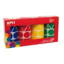 GOMETS APLI  GEOMÉTRICOS XL AMARILLO, AZUL, ROJO Y VERDE 4 ROLLOS