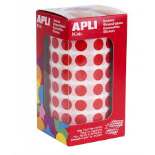 GOMETS APLI CIRCULO 10,5 ROJO ROLLO