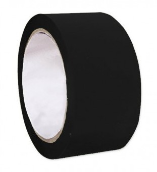 PRECINTO DE EMBALAJE PVC NEGRO 66M×50MM