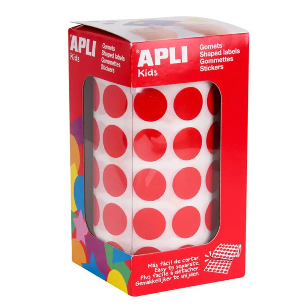 GOMETS APLI CIRCULO 15,0 ROJO ROLLO