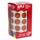 GOMETS APLI CIRCULO 20MM MARRON ROLLO