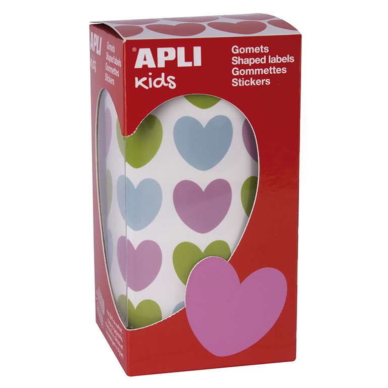 GOMETS APLI CORAZÓN SURTIDOS 20 X 18 MM (900 UDS)