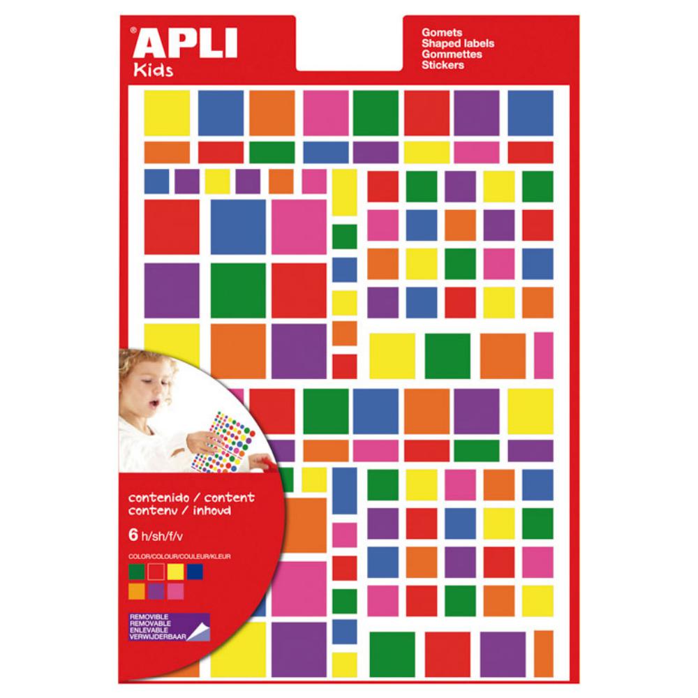 GOMETS APLI CUADRADOS REMOVIBLE MULTICOLOR BOLSA 732 UDS