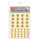 GOMETS APLI ESTRELLAS 12,5 Y 19,5 MM METALIZADOS ORO 3 HOJAS BOLSA