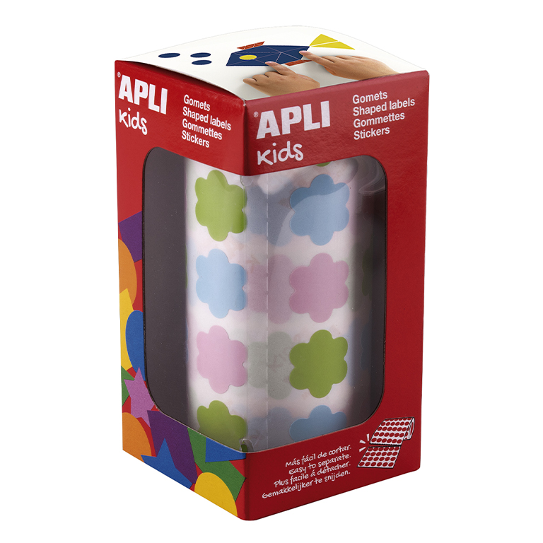 GOMETS APLI FLORES MULTICOLOR 20 X 18 MM BOLSA