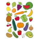 GOMETS APLI TEMÁTICOS FRUTAS Y VERDURAS 3 HOJAS BOLSA