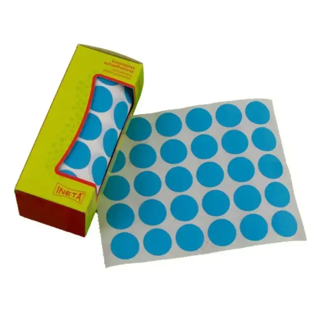 GOMETS INETA CÍRCULO GRANDE AZUL FLUOR – ROLLO 1680 UDS