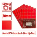 GOMETS INETA CÍRCULO GRANDE ROJO FLUOR ROLLO 1680 UDS
