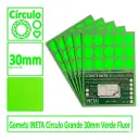 GOMETS INETA CÍRCULO GRANDE VERDE FLUOR ROLLO 1680 UDS
