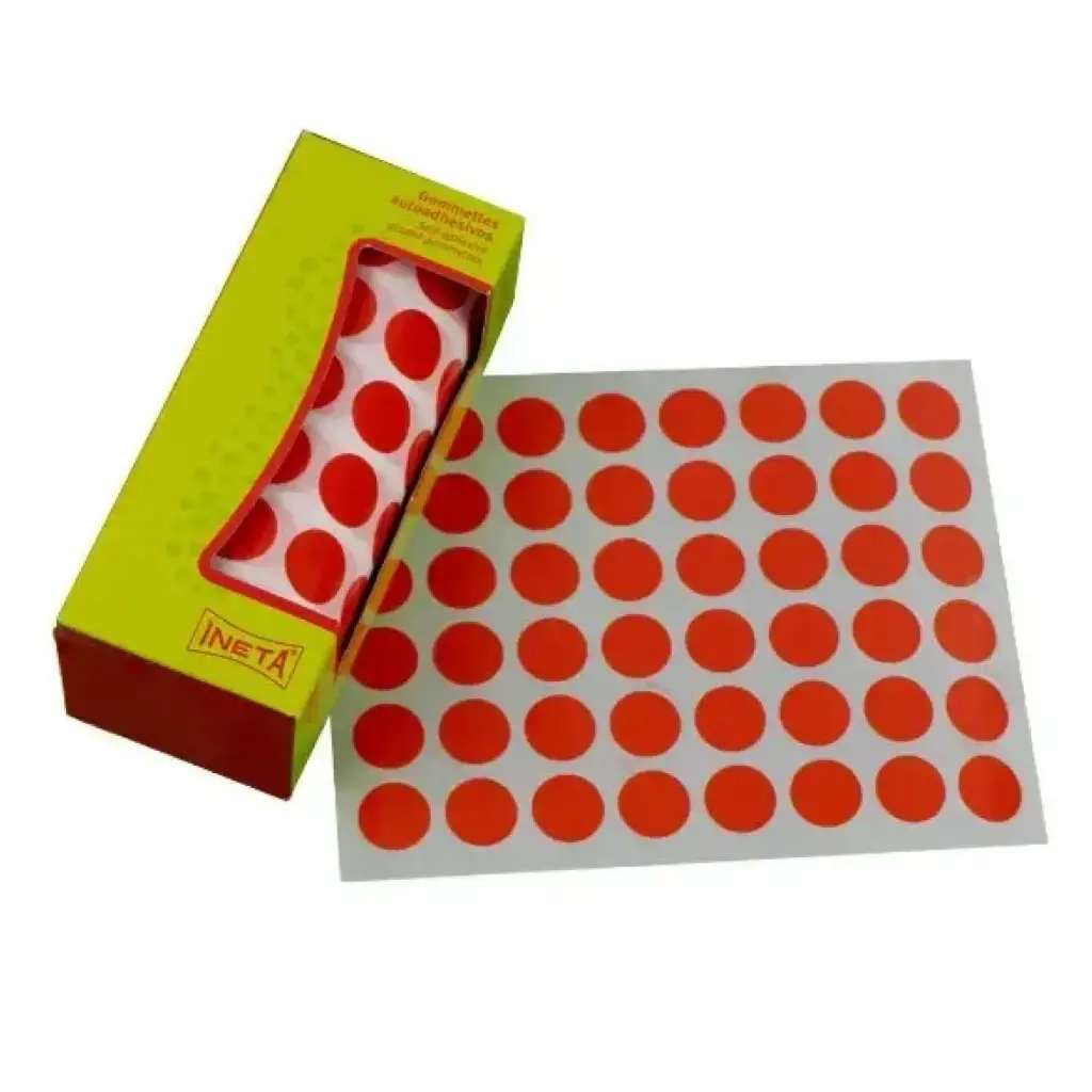 GOMETS INETA CÍRCULO MEDIANO ROJO – ROLLO 2688 UDS