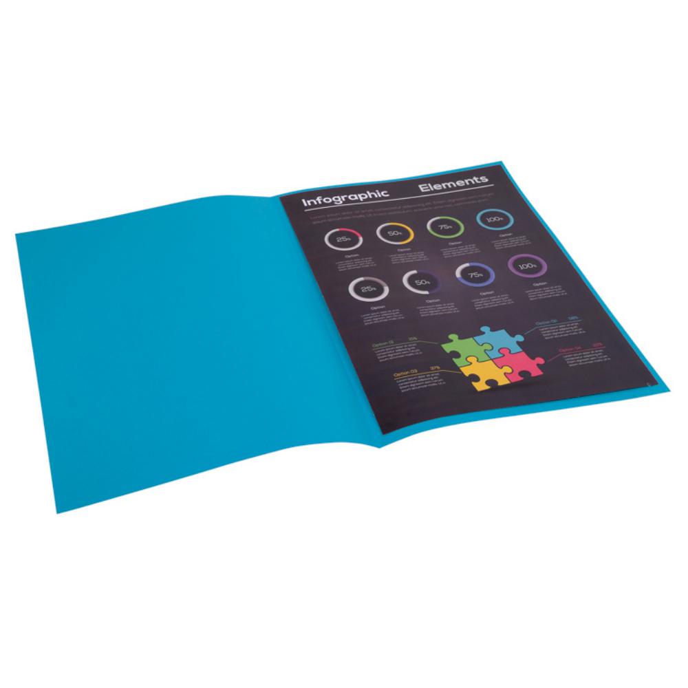 SUBCARPETA DIN A4 CARTULINA 80G TURQUESA